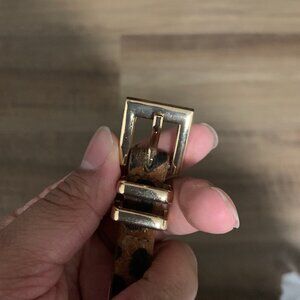 Cheetah Print/ Gold Belt